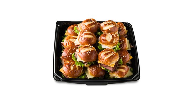 Pretzel Slider Snack Square Tray