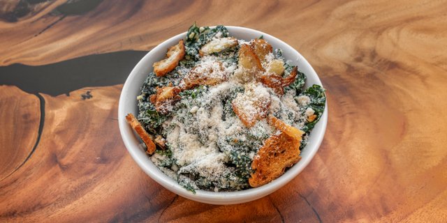 Black Kale Caesar Salad
