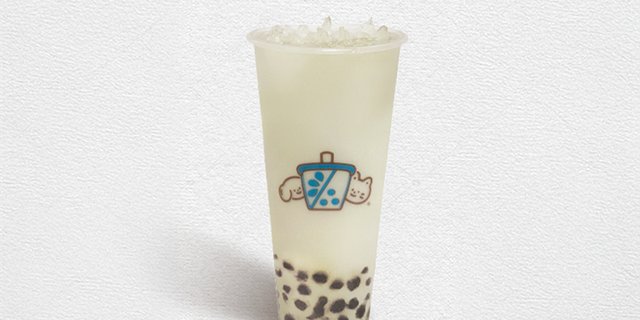 Peach Oolong Milk Tea w/ Boba