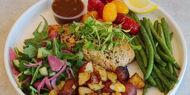 Miso Glazed Salmon Plate
