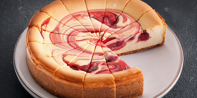 Strawberry Swirl Cheesecake