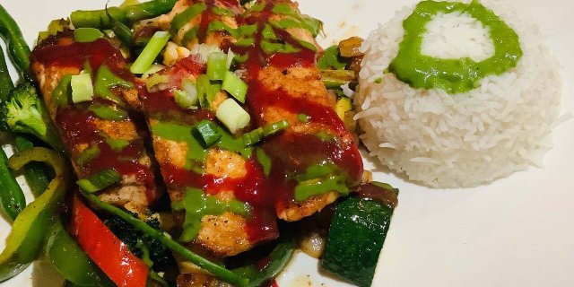 Salmon on Asparagus