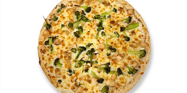 Chicken Broccoli Alfredo Pizza