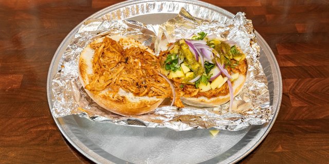 Pulled Chicken Mango Sandwich
