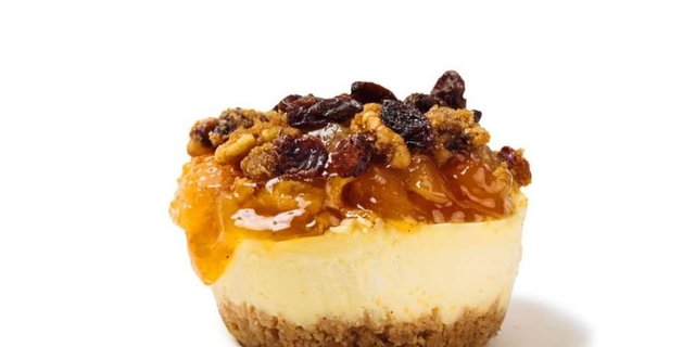 Peach Walnut Raisin Cheesecake