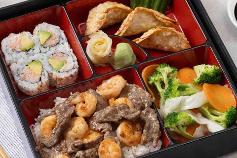 Beef Shrimp Bento Box