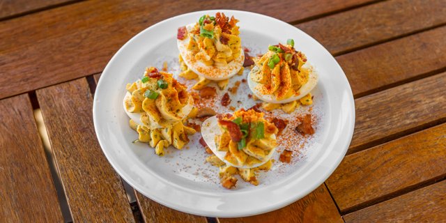 Tasso Deviled Eggs
