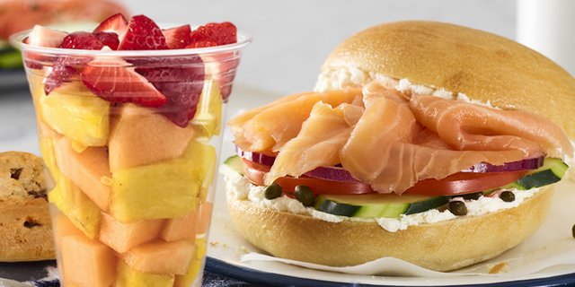 Nova Lox Sandwich Meal w/ Fresh Fruit Cup