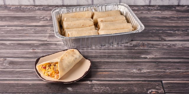 Create Your Own Breakfast Wrap Tray