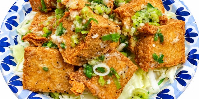 Garlic Fried Tofu Plate