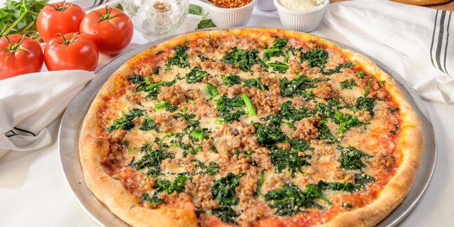 Sausage & Broccoli Rabe Pizza