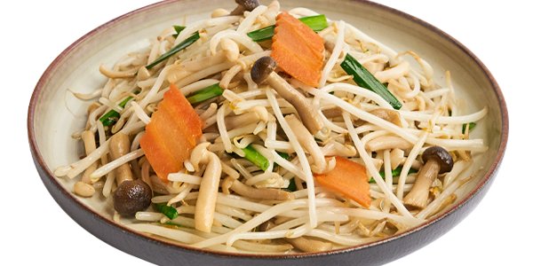 Bean Sprout Stir-Fry w/ Mushrooms