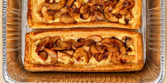 Caramelized Apple Custard Puff Pastry Tart