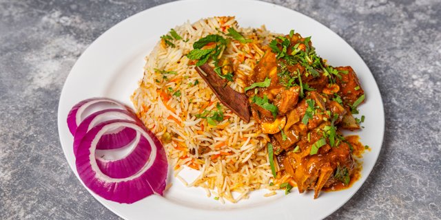 Ghee Roast Mutton Biriyani