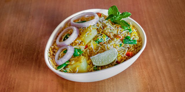 Hyderabadi Vegetable Dum Biryani