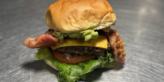 Avocado Bacon Cheeseburger