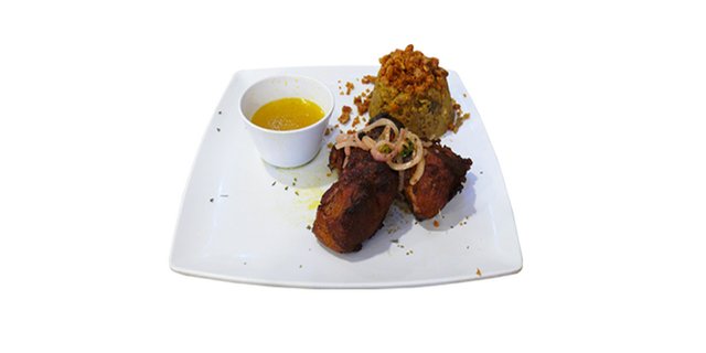 Mofongo w/ Fried Pork Chunks