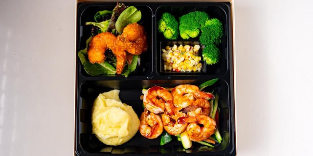 Roasted Shrimp Bento