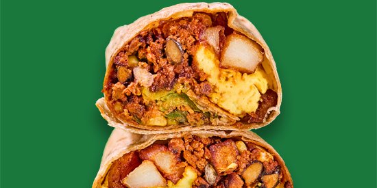 Vegan Breakfast Burrito Combo Meal