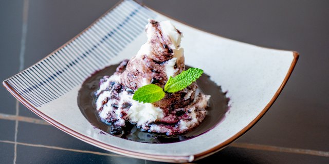 Blueberry-Drizzled Mashed Yam