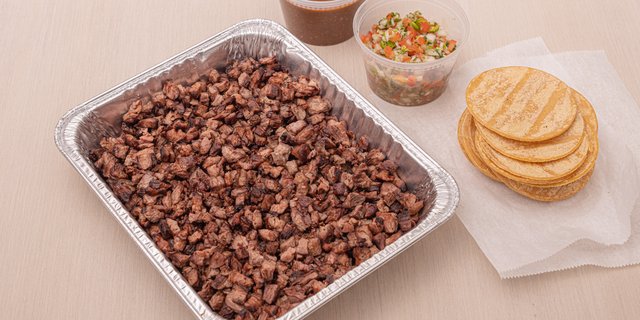 Carne Asada - Plain Steak Tacos (1/2 Pan)