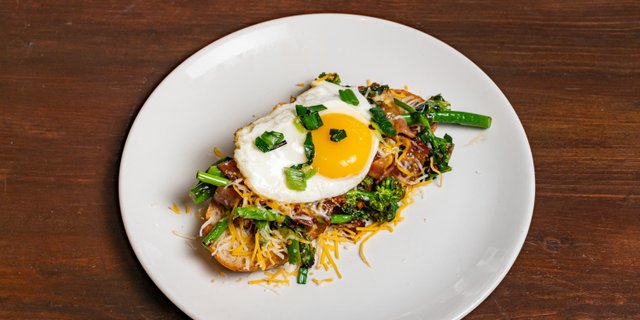 Eggs Over Broccolini