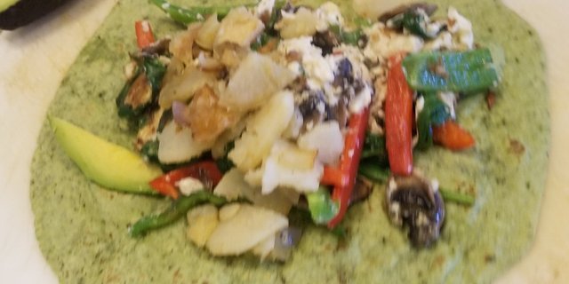 Vegan Breakfast Burrito w/ Avocado