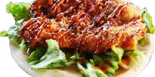 Chicken Katsu Pita Sandwich