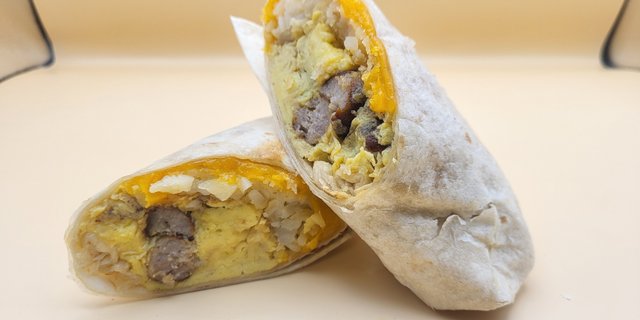 Grilled Pork Sausage Burrito