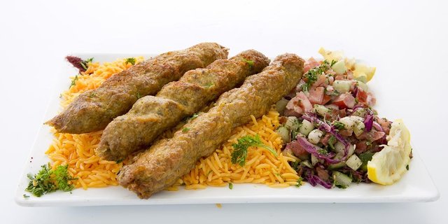 Chicken Kefta Kebab Plate