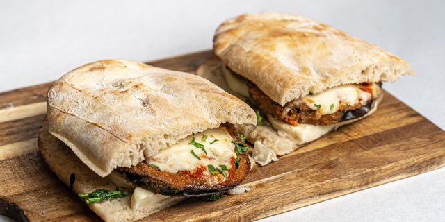 Eggplant Parmigiana Panini