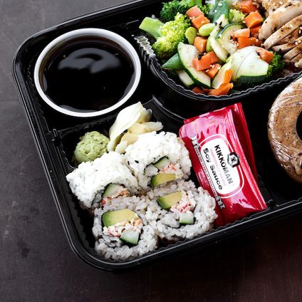 White Chicken & Veggies Bento Boxed Lunch