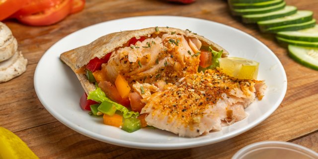 Salmon Else's Pita Pocket