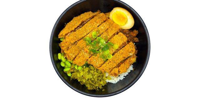 Fried Pork Chop Bian Dang Rice Bowl