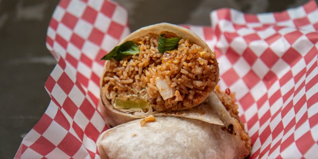 Thai Basil Chicken Burrito