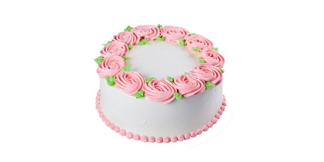 Rosette Design 8" Round Cake