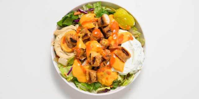 Build-Your-Own 1-Protein Garden Greens Mediterranean Bowls