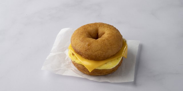 Egg & Cheese Donut Breakfast Sandwich
