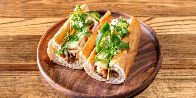 BBQ Pork Banh Mi Sandwich