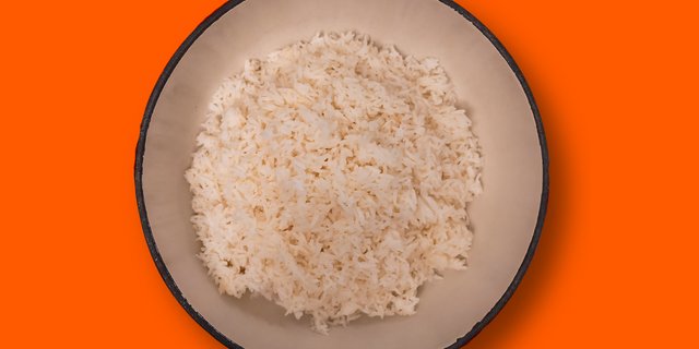 White Rice Tray