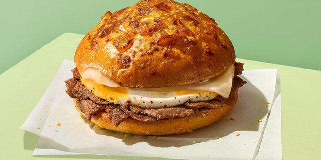 NEW French Onion Steak Bagel Stack