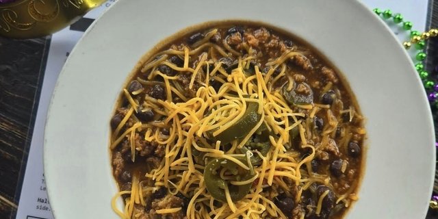 Alligator & Black Bean Chili
