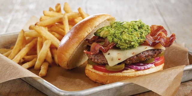 Individually Packaged Bacon-Guacamole Deluxe Burger*