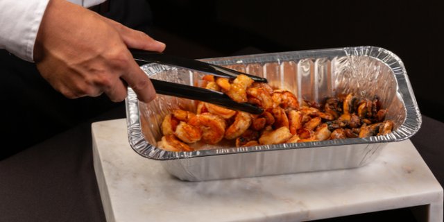 Catering Hibachi Shrimp Pan