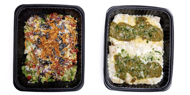 Chicken Verde Enchiladas & Salad