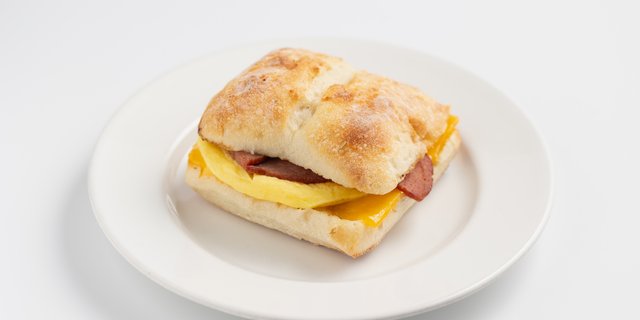 Bacon Omelette Melt Breakfast Sandwich