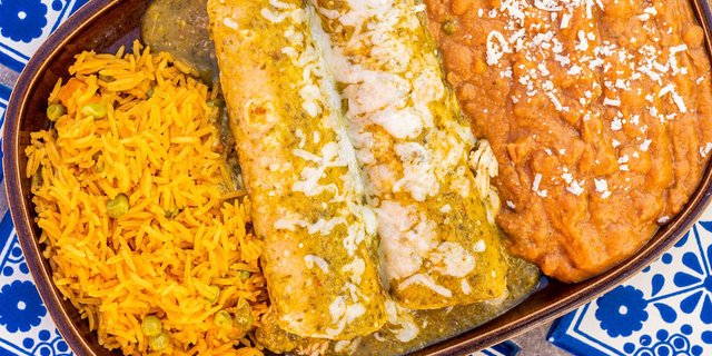Green Chile Chicken Enchiladas