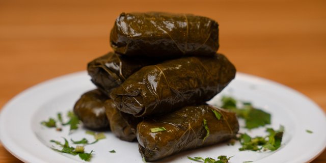 Vegetarian Dolmas (Grape Leaves)