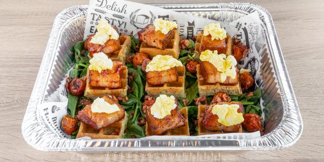 Pork Belly Waffle Bites