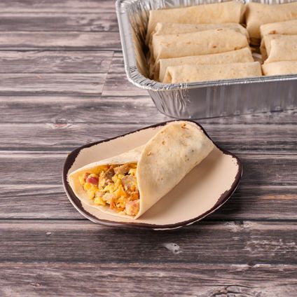 Create Your Own Breakfast Wrap Tray
